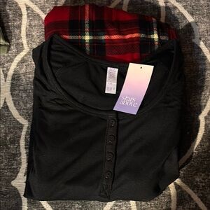 NWT stars above 2 piece Black pj set